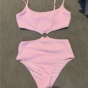 Pink Cutout One-Piece Swimsuit NBW